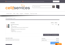 Cellfservices New Shopping Cart