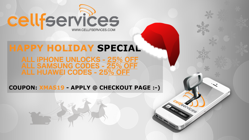 Cellfservices Christmas Unlocking Special 2019